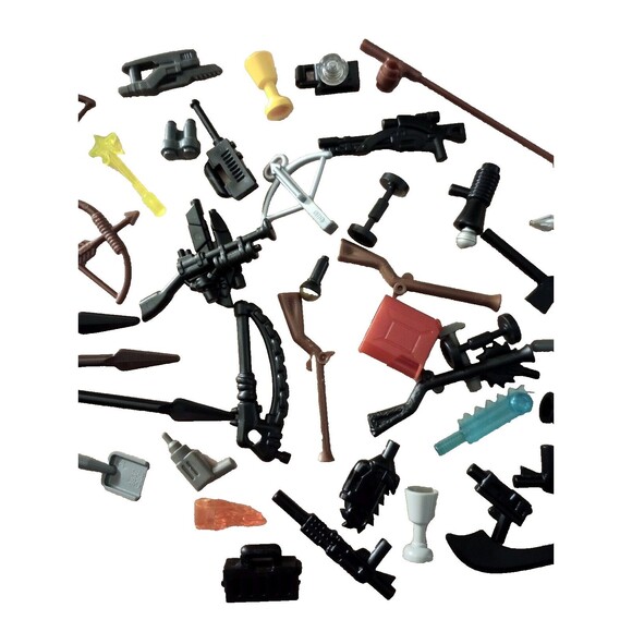 51pc Lot of Lego Minifigs Accessories- Tools Spears Camera Guitar Combat + More - Picture 5 of 6